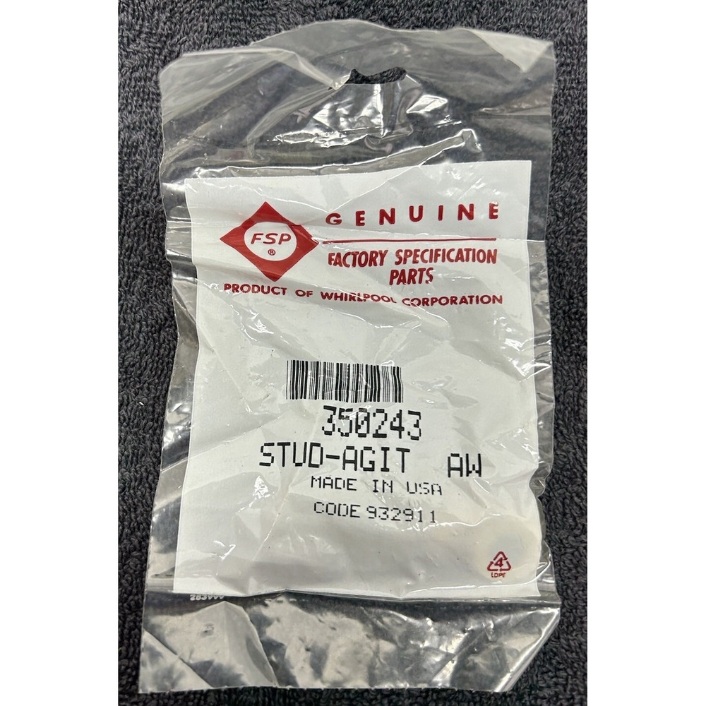 Whirlpool Washer Stud Agitator 350243 Part New